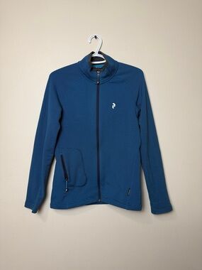 Peak Performance Teal Blue Zip-Up Jacket